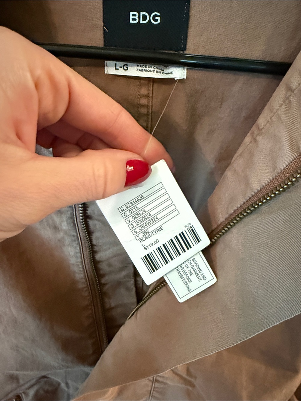BDG Utility Jacket in Dusty Rose/Brown - Picture 2 of 4